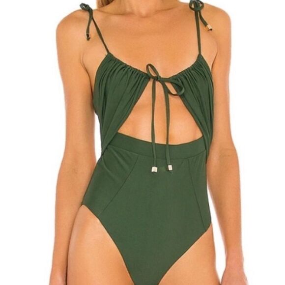 Suboo green one piece swimsuit - Picture 1 of 3